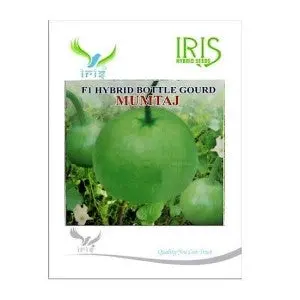 Iris Hybrid Vegetable Seeds F1 Hybrid Bottle Gourd Mumtaj (Round) 1