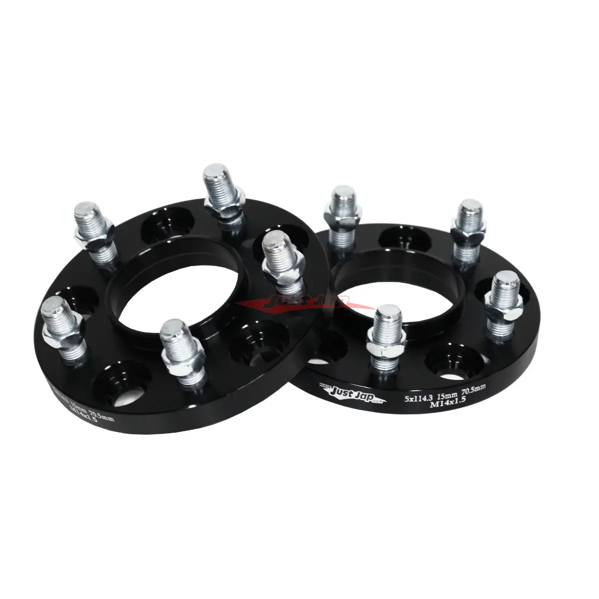 Jjr 15Mm Bolt-On Wheel Spacers Fits Ford Mustang 15+ (M14 X 1.5 5 X 114.3 70.5Mm) 1