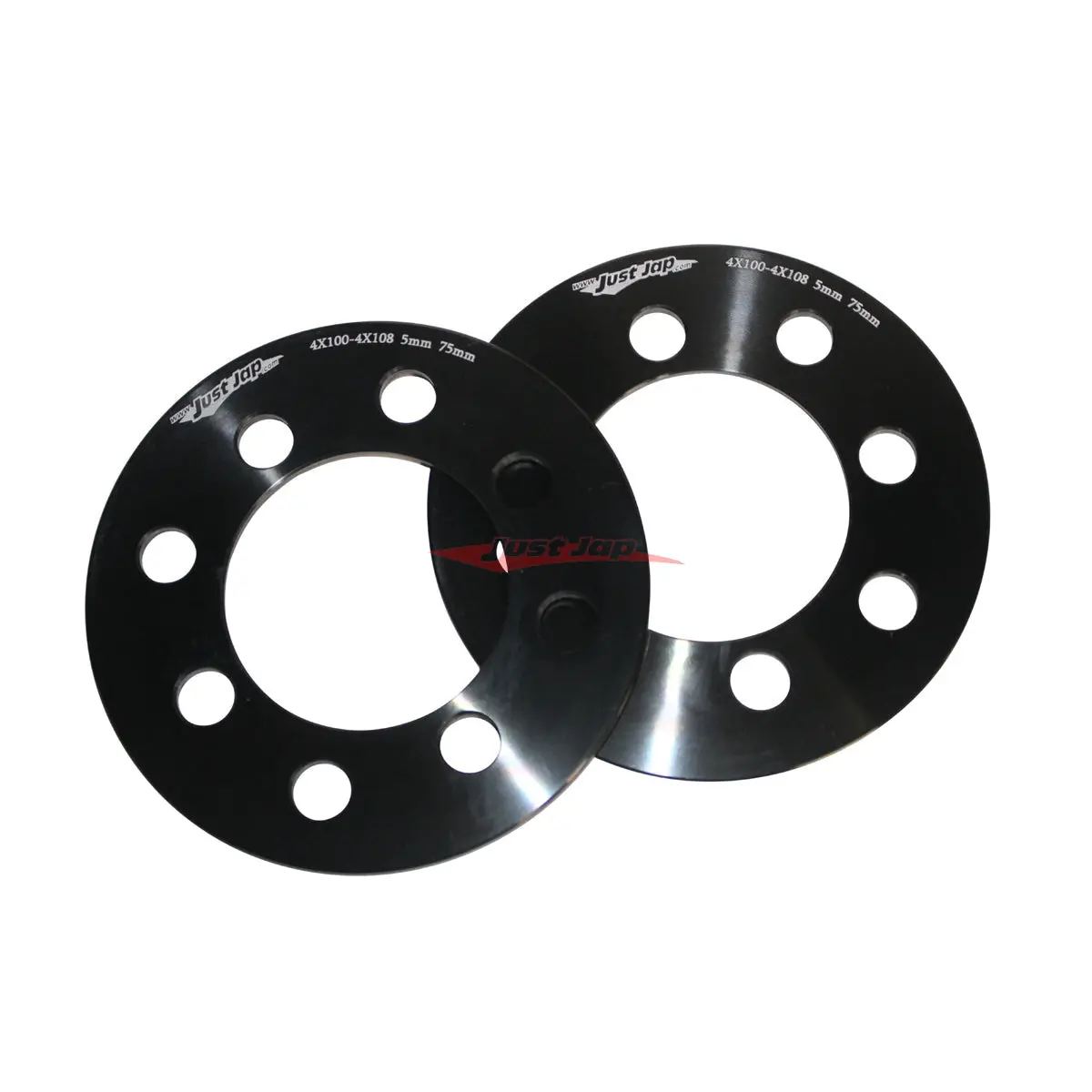 Jjr 5Mm Floating Wheel Spacers - 4 Stud Multi-Fit (4 X 100 & 4 X 108) 1