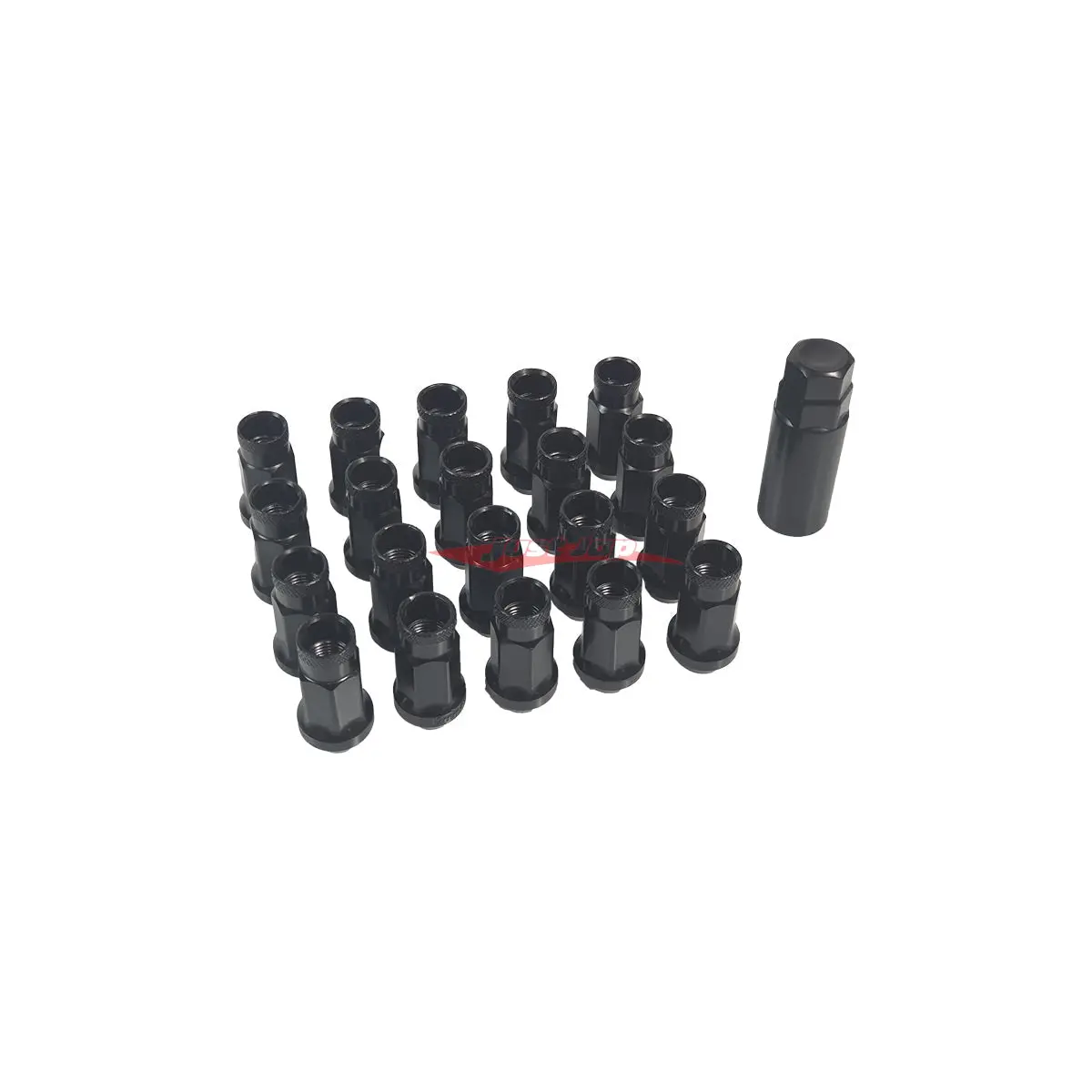 Jjr Black Open-Ended Steel Wheel Nut Set Fits M12 X P1.25 (17Mm Hex) 1