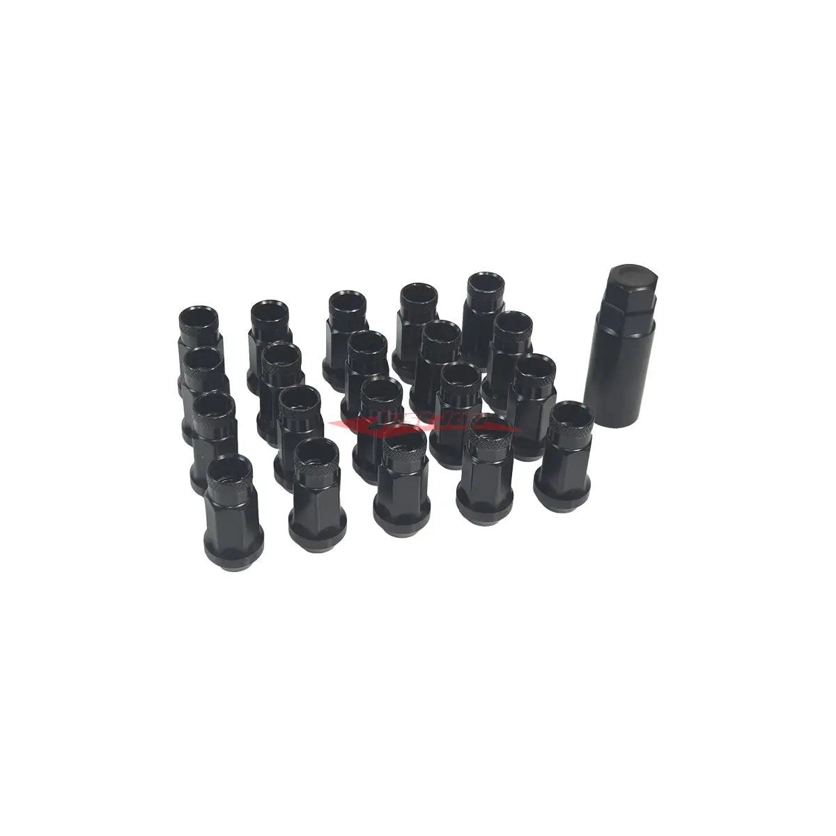 Jjr Black Open-Ended Steel Wheel Nut Set Fits M12 X P1.5 (17Mm Hex) 1