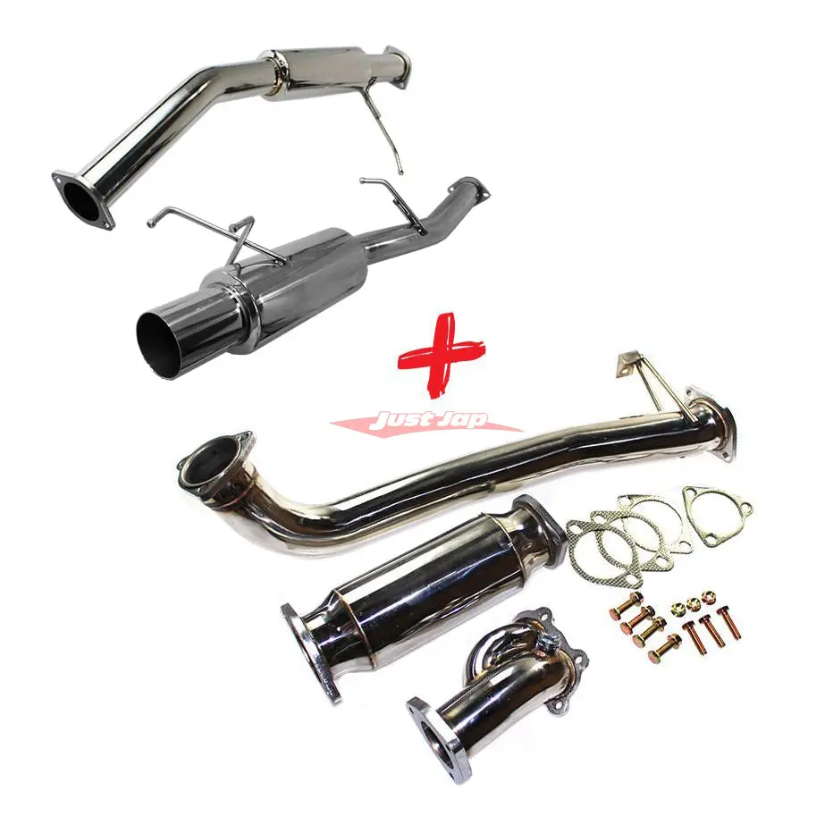 Jjr Hyperflow Stainless Steel Exhaust (De-Cat Bundle C) Fits Nissan S13 Silvia & 180Sx (Sr20det) 1