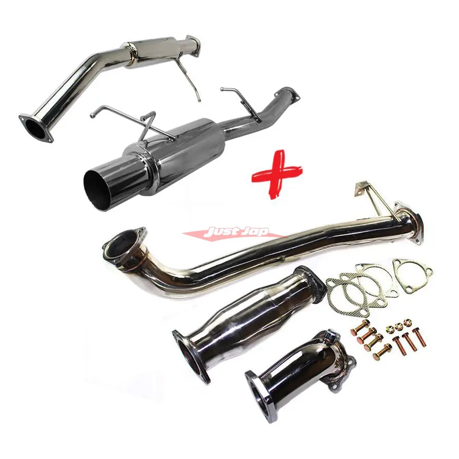 Jjr Hyperflow Stainless Steel Exhaust System (Catco Bundle A) Fits Nissan S13 Silvia & 180Sx (Sr20det) 1