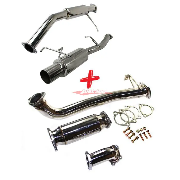 Jjr Hyperflow Stainless Steel Exhaust System (De-Cat Bundle A) Fits Nissan S13 Silvia & 180Sx (Sr20det) 1