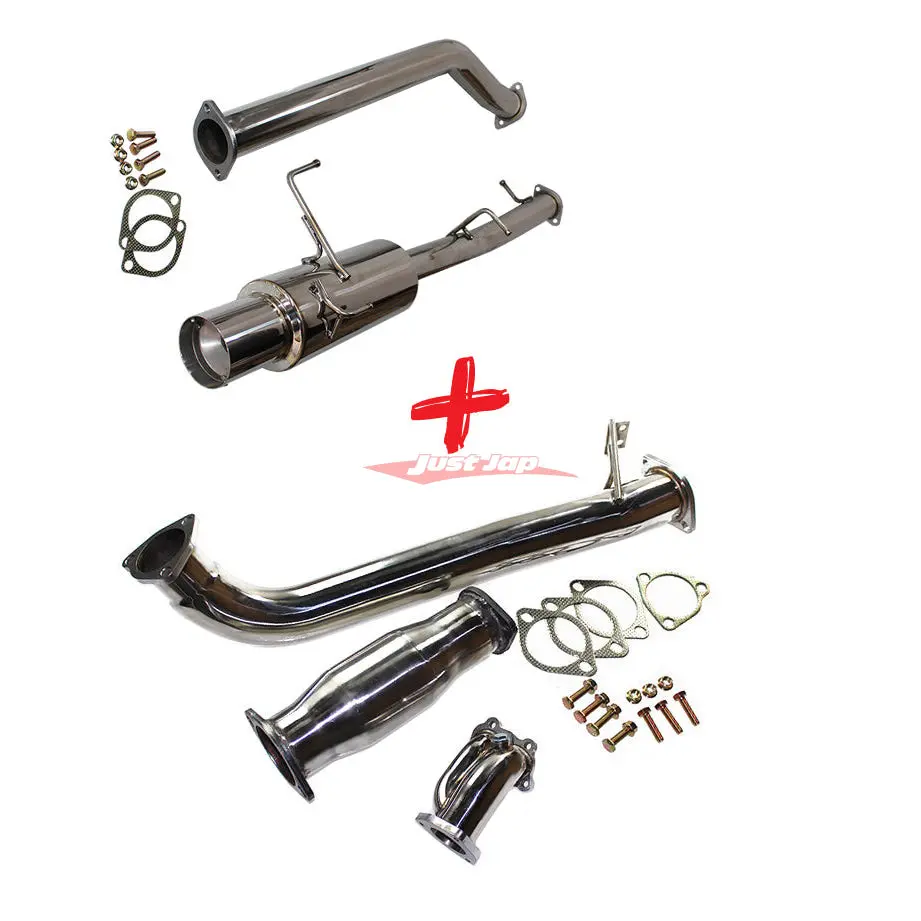 Jjr Hyperflow Stainless Steel Turbo Back Exhaust System Catco Bundle B Fits Nissan S14 Silvia 1
