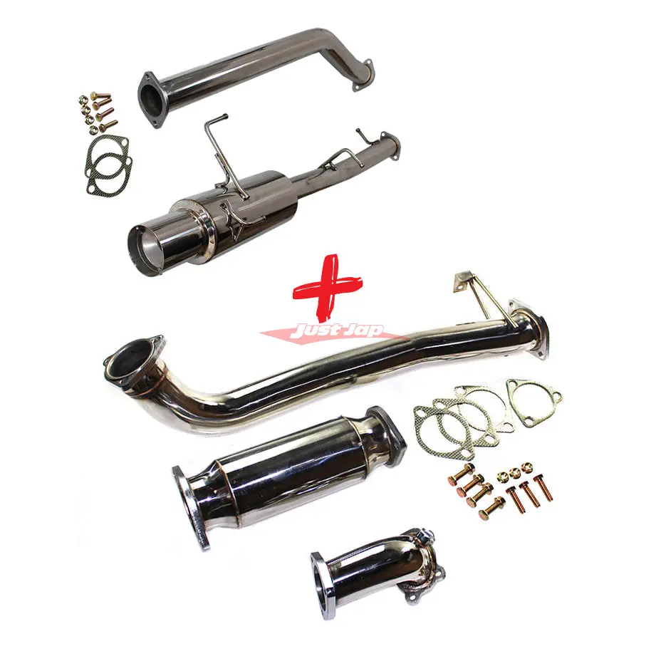 Jjr Hyperflow Stainless Steel Turbo Back Exhaust System Decat Bundle A Fits Nissan S14 Silvia 1