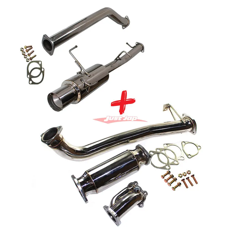 Jjr Hyperflow Stainless Steel Turbo Back Exhaust System Decat Bundle B Fits Nissan S14 Silvia 1