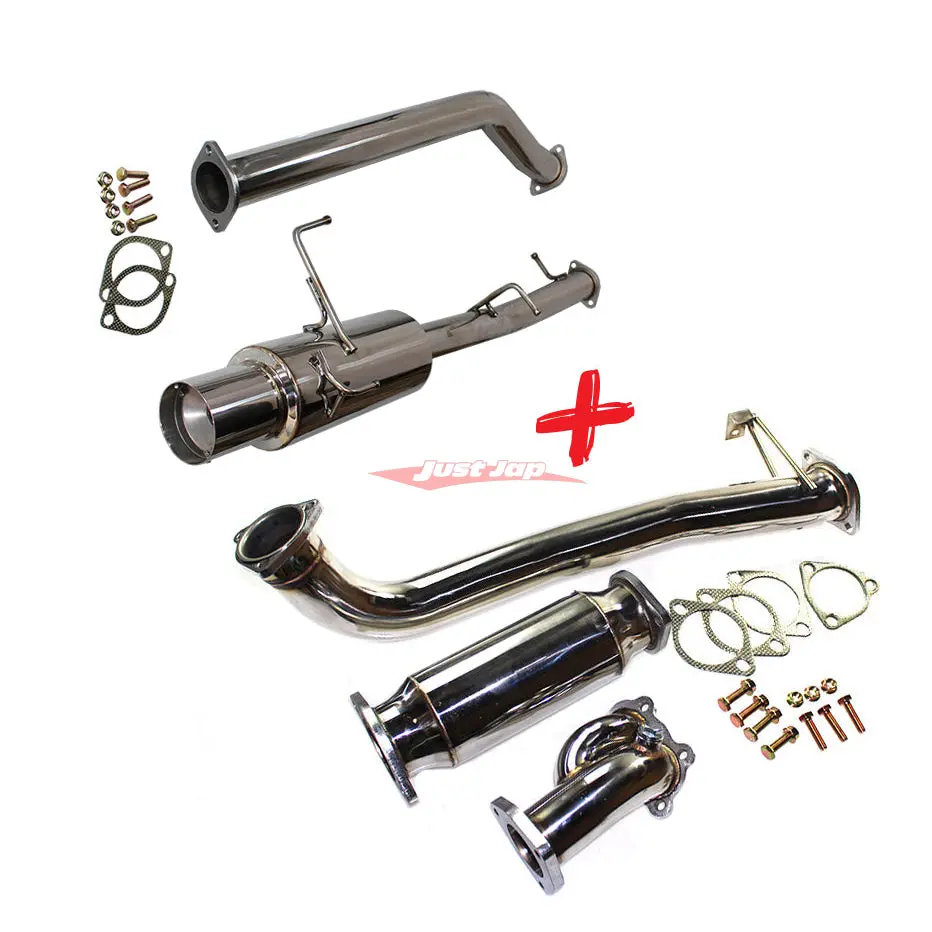 Jjr Hyperflow Stainless Steel Turbo Back Exhaust System Decat Bundle C Fits Nissan S14 Silvia 1