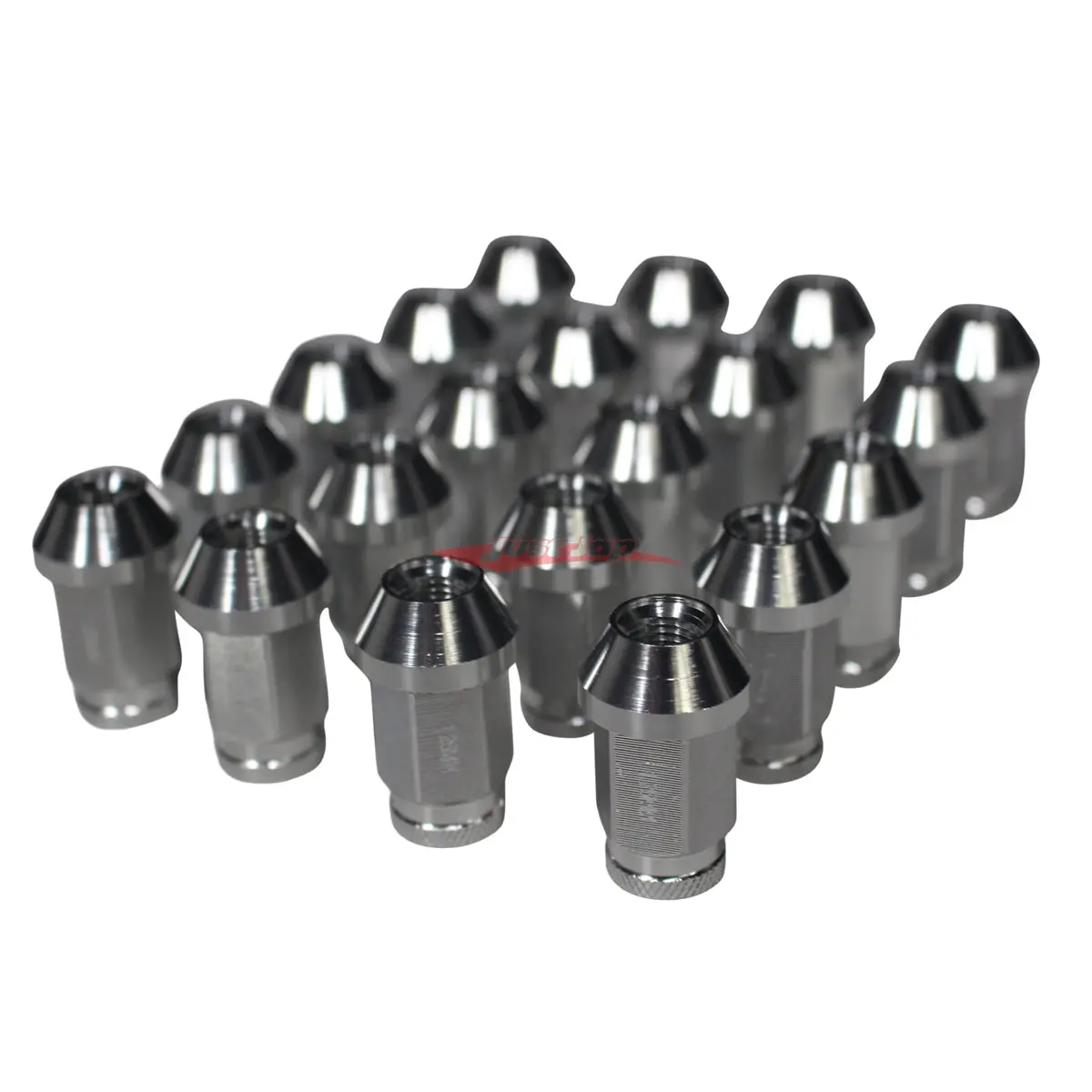 Jjr Lightweight Racing Wheel Nut Set - M12 X P1.25 (Silver Hex) 1