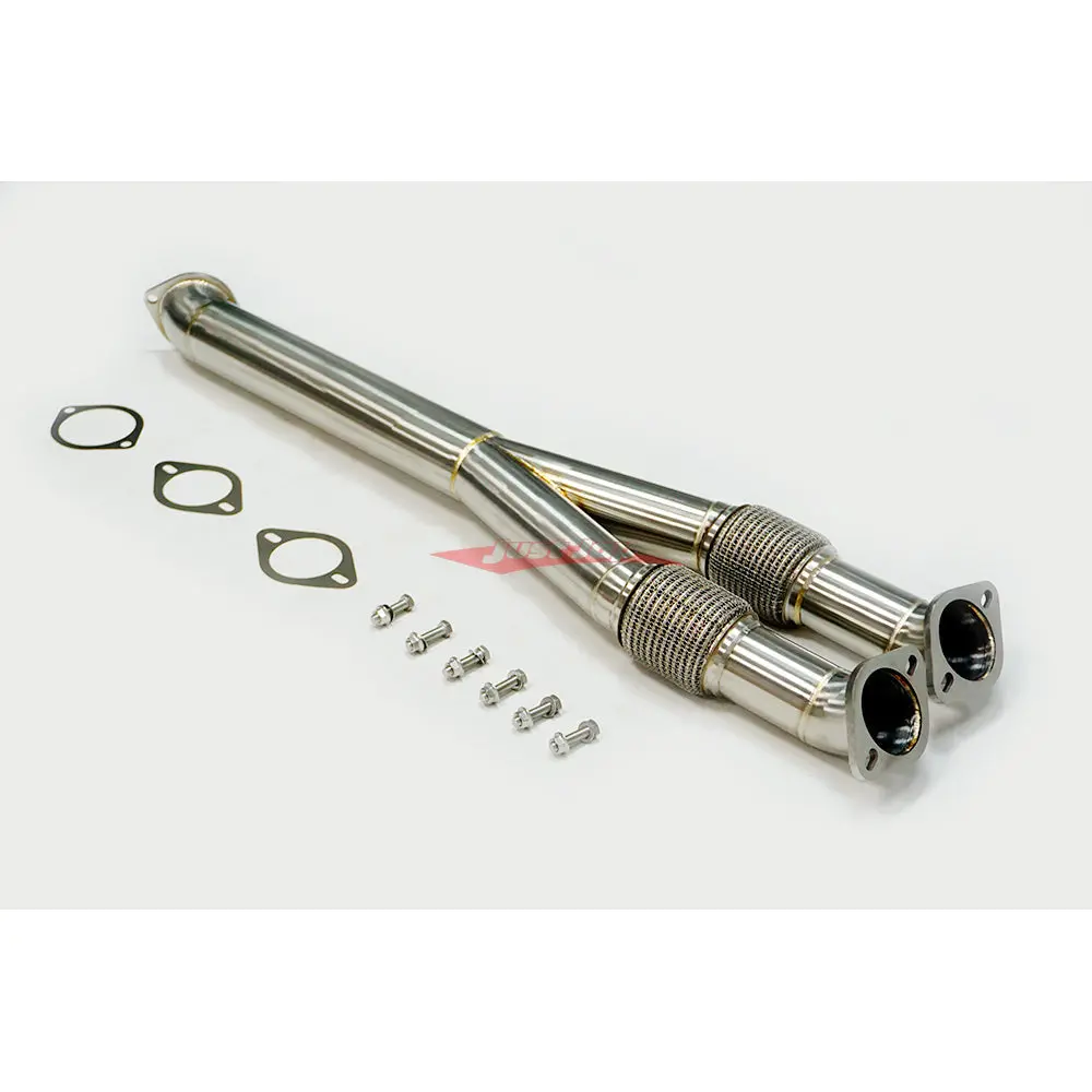 Jjr Premium Performance Stainless Steel 3.5" Centre Mid Y Pipe (De-Cat) Fits Nissan R35 Gtr (2007-) 1