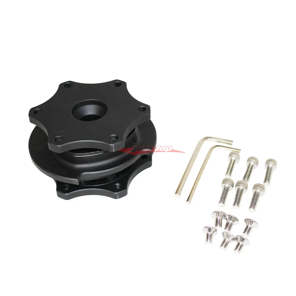 Jjr Ultra Light Short Steering Wheel Quick Release - Matte Black 1
