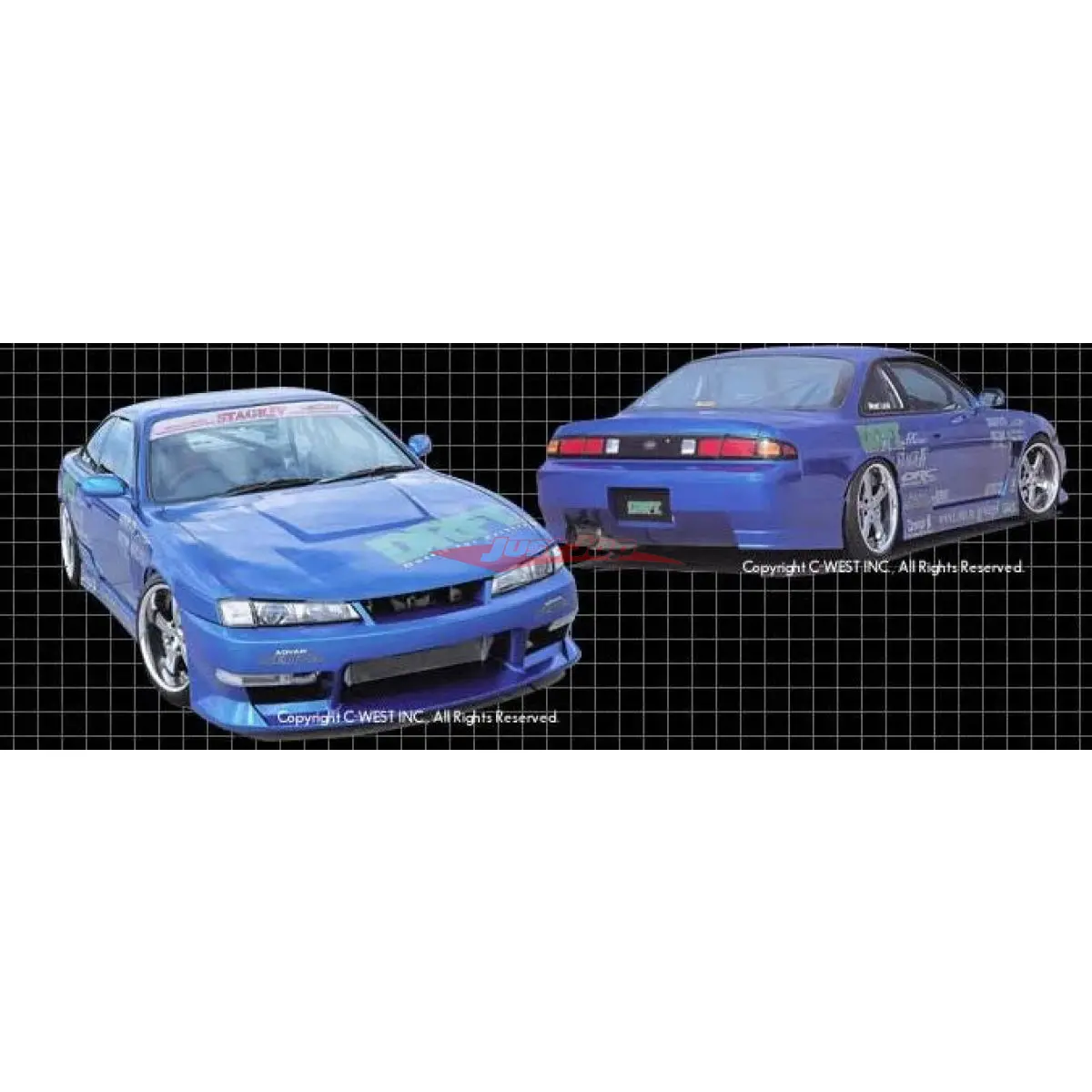 Jsai Aero Kouki Silvia Drft Style Full Kit Fits Nissan S14 S2 200Sx 1