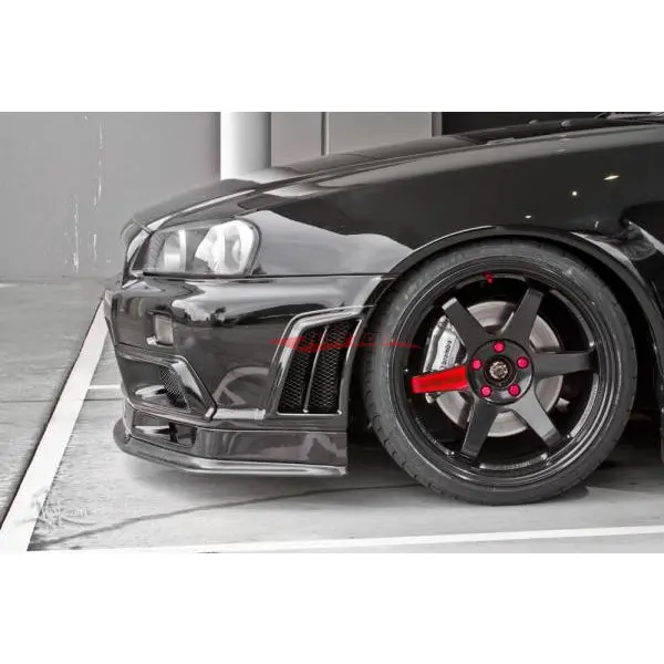 Jsai Aero Nismo V-Spec Style Oem Front Bar Side Vent Fits Nissan Bnr34 Gtr 1