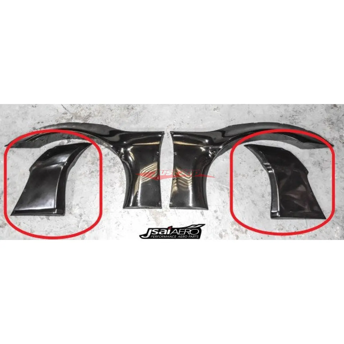 Jsai Aero Rocket Bunny V2 Style Front Bar Over Fender Caps Fits Toyota Zn6 Gt86 1