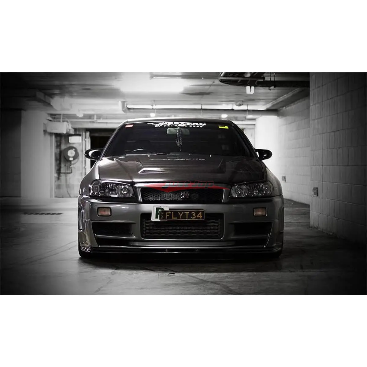 Jsai Aero Z-Tune Style Powder Coated Front Bar Mesh Fits Nissan Bnr34 Gtr 1