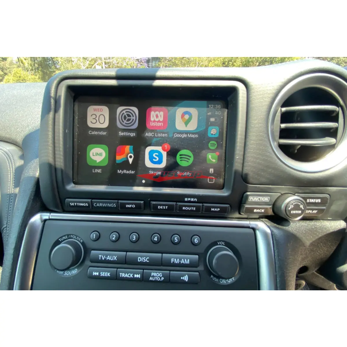 Justjap Wireless Apple Carplay / Android Auto Tv / Aux. Unit Fits Nissan R35 Gtr Dba 11-16 1