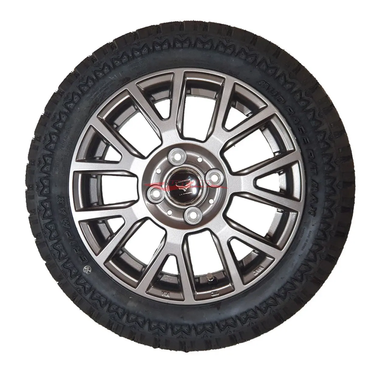 La Strada Tirado Lambda Wheels Titanium Gray W/All Terrain Tyres Fits Daihatsu Hijet S500/S510p 1