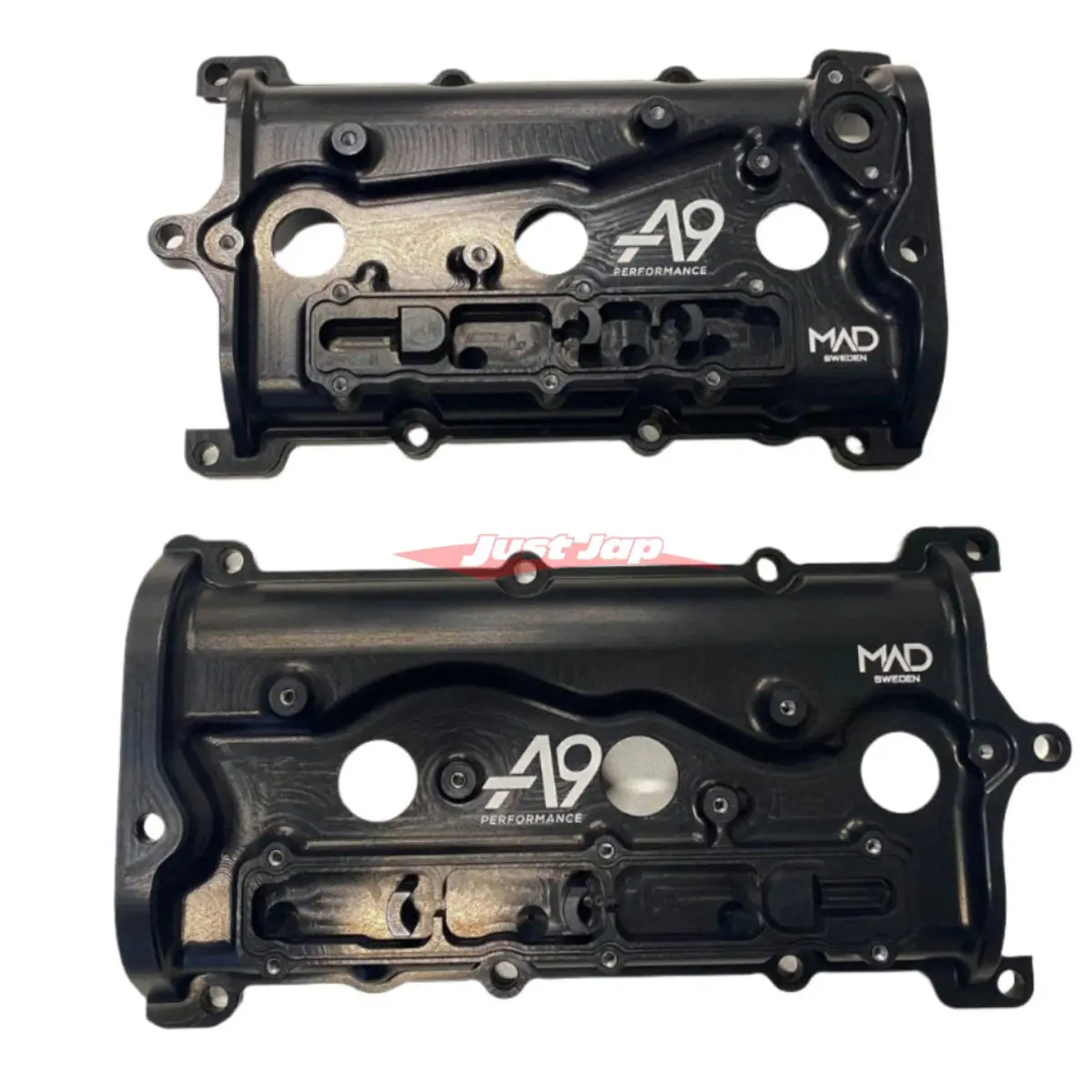 Mad Sweden Billet Camshaft Valve Cover Set (Wet Sump / Black) Fits Nissan R35 Gtr Vr38dett 1