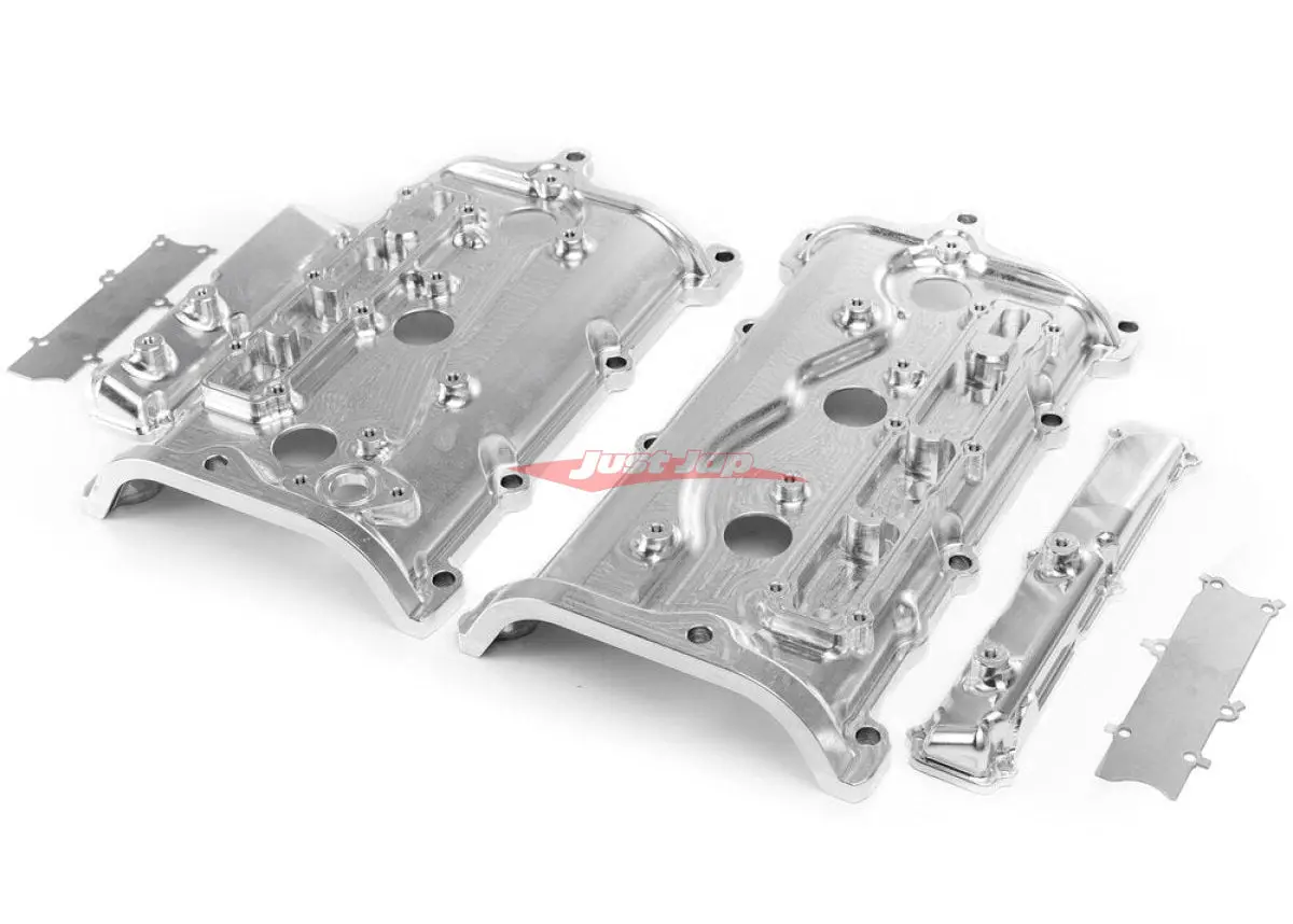 Mad Sweden Billet Camshaft Valve Cover Set (Wet Sump / Clear) Fits Nissan R35 Gtr Vr38dett 1