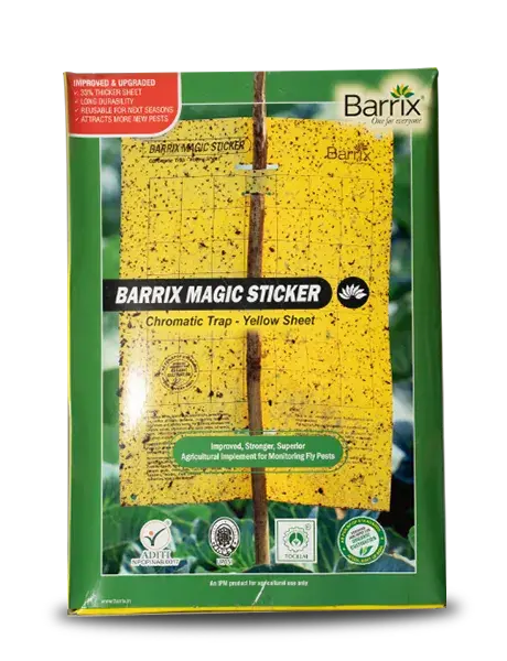 Barrix Magic Sticker Chromatic Trap Yellow Sheet – Double-Sided Sticky Trap For Sucking Pest Control 1