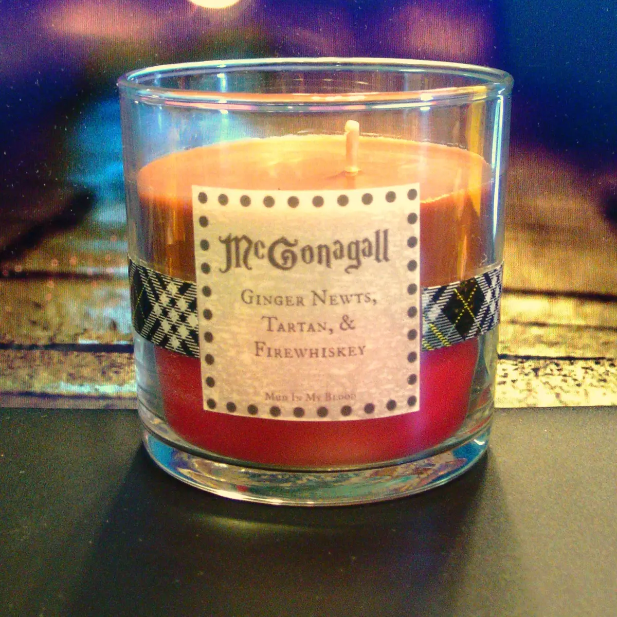 Scottish Cat Scented 4Oz Candle- Ginger Biscuit, Tartan, Whiskey 1