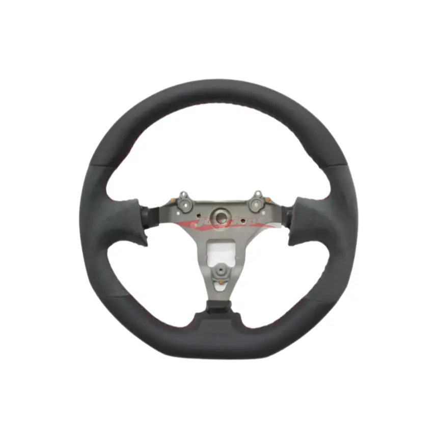 Mines Leather Steering Wheel (D Type Red Stitching) Fits Nissan R34 Skyline Gtr, S15 Silvia & 200Sx 1