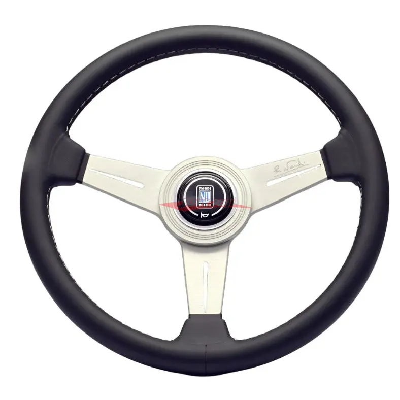 Nardi Classic Smooth Leather Steering Wheel (Silver Spoke) - 360Mm 1