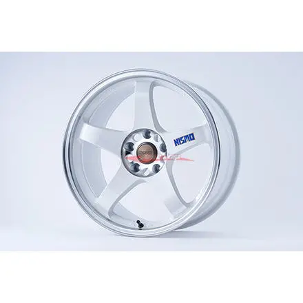 Nismo 40Th Anniversary - Old Logo Lmgt4 White (Cutting/Machined Lip) 18" X 9.5"J +12 1