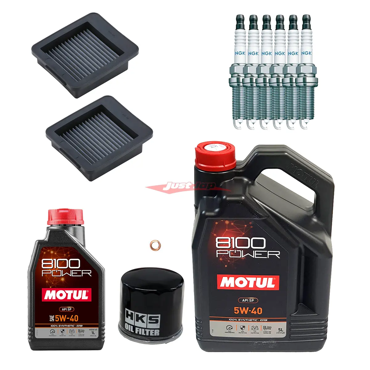 Nissan R35 Gtr Complete Service Kit (Motul 8100, Ngk, Hks Racing & Blitz Filters) 1