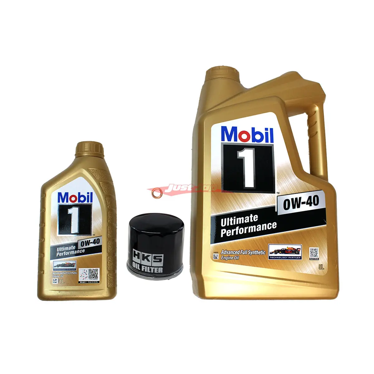 Nissan R35 Gtr Engine Oil Service Kit - Mobil 1 0W-40 & Hks Racing Oil Filter 1