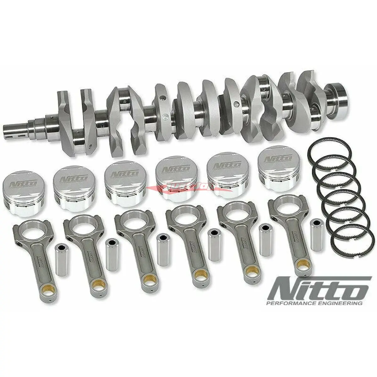 Nitto Rb30 Dohc *Wide Jnl* 3.2L Stroker Kit (V2 I-Beam Rods / 87.0Mm Bore) - 4340 1