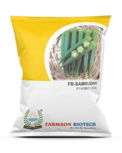 Farmson Okra Fb Samrudh F1 (Medium, Dark Green) 1