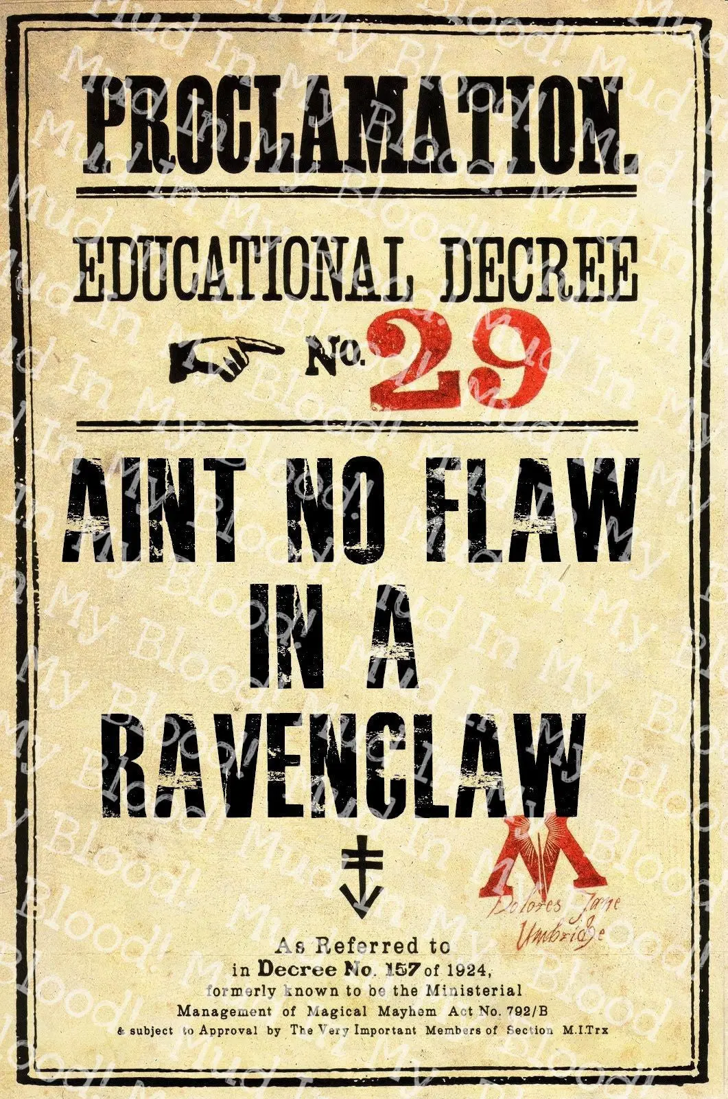 Eagle House Pride Decree Poster 1