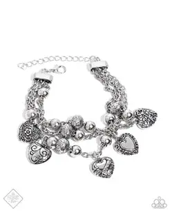 Paparazzi Romantic Relationship - Silver - Fashion Fix August 2024 1