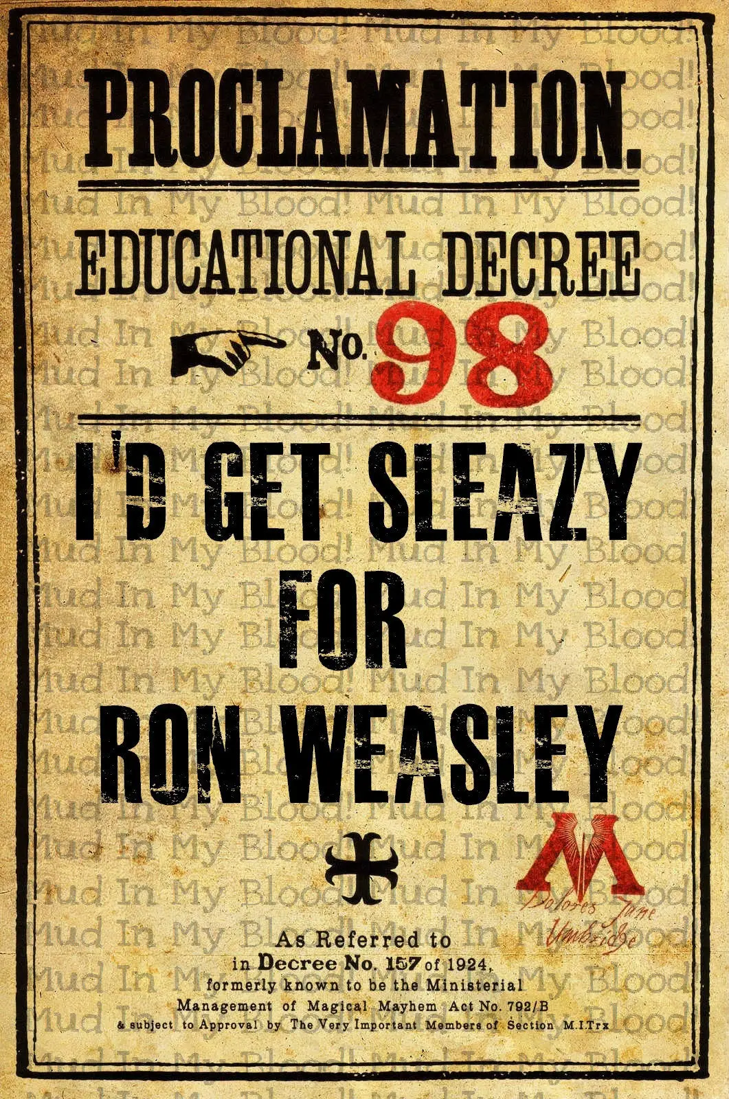 I'd Get Sleazy Decree Poster 1