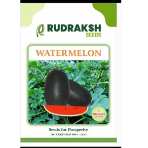 Rudraksh Dragon King F1watermelon Seeds – High Yield, Sweet & Juicy Red Flesh 1