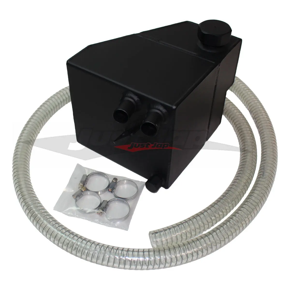 Sri Arc Style Oil Catch Tank & Washer Bottle (Black) Fits Nissan R33/R34 Skyline Gtr 1