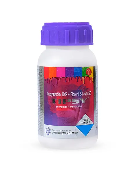 Tipsy Fungicide + Insecticide (Azoxystrobin 10% + Fipronil 5% Ww Sc) Control Both Diseases & Pests 1