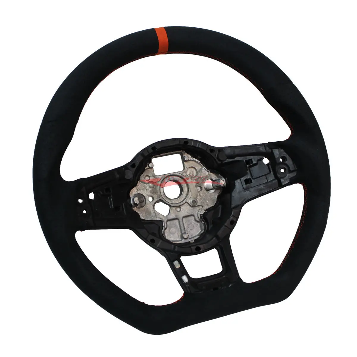 Tisso Premium Alcantara Leather Steering Wheel (Orange) - Vw Golf Gti Mk7 1