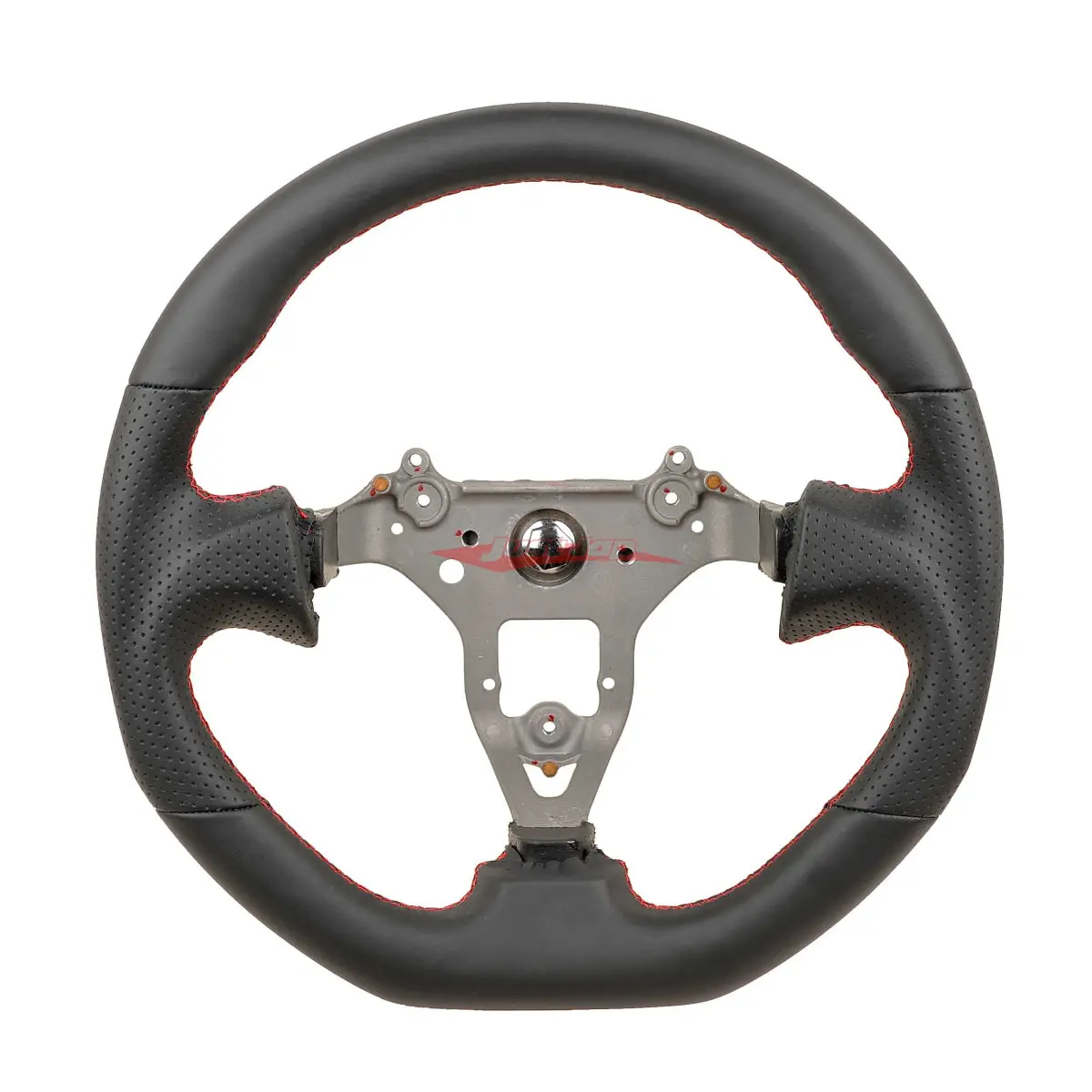 Tisso Premium Smooth & Perforated Nappa Leather Steering Wheel (Red Stitching) Fits Nissan R34 Skyline Gtr , S15 Silvia & 200Sx 1