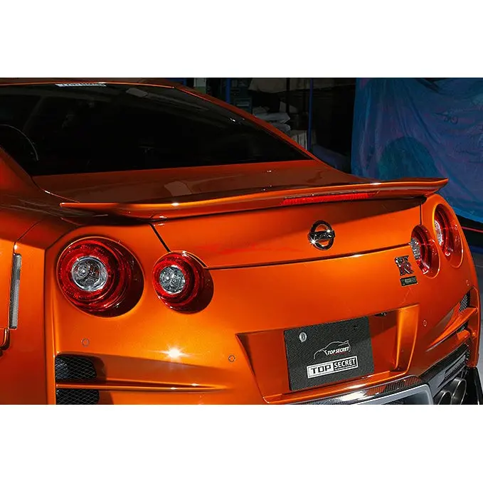 Top Secret Flat Type Spoiler (Carbon) Fits Nissan R35 Gtr 1