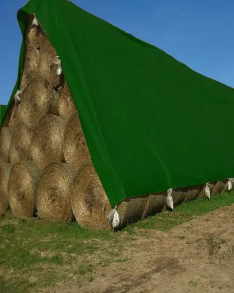 Tuffpaulin 9.14 M X 9.14 M (30Ft X 30Ft) 250 Gsm Green Hay Covers Heavy Duty Tarpaulin-Tirpal 1