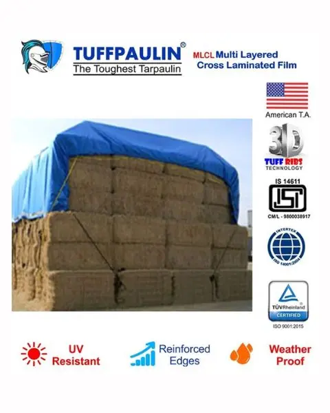 Tuffpaulin 12.19 M X 9.14 M (40Ft X 30Ft) 200 Gsm Blue Haycover Super Heavy Duty Tarpaulin-Tirpal 1