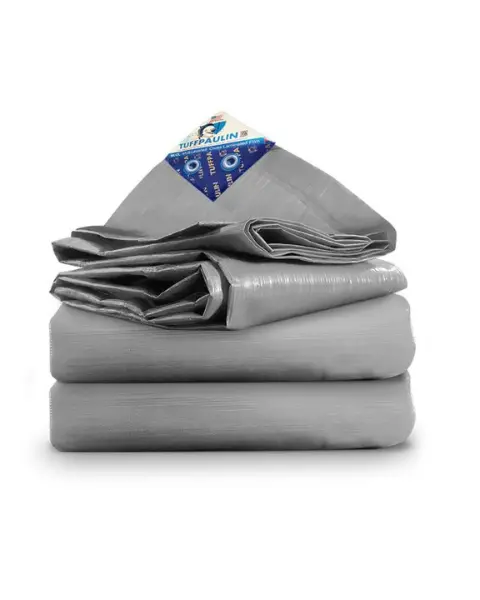 Tuffpaulin 12.19 M X 12.19 M (40Ft X 40Ft) 250 Gsm Silver Hay Covers Heavy Duty Tarpaulin-Tirpal 1