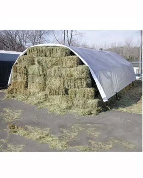 Tuffpaulin Hay Covers Tarpaulin-Tirpal 200 Gsm (12.19 M X 12.19 M, 40Ft X 40Ft, Silver) 1