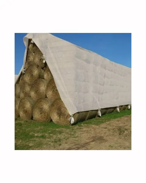 Tuffpaulin Hay Covers Tarpaulin-Tirpal 200 Gsm (12.19 M X 12.19 M, 40Ft X 40Ft, Transparent) 1