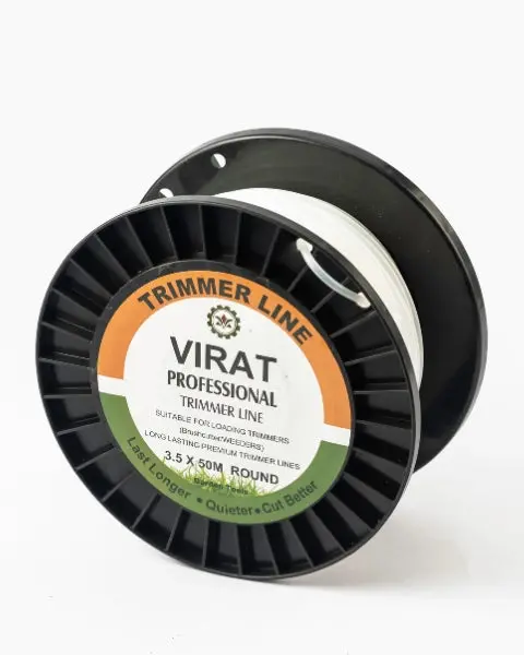 Svvas Virat Professional Trimmer Line For Brush Cutter 3.5Mmx50meters White(Round Profile) (Tlwr3550) 1