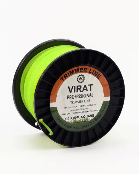 Svvas Virat Professional Trimmer Line For Brush Cutter 4.0Mmx50meters Green (Square Profile) (Tlgs450) 1