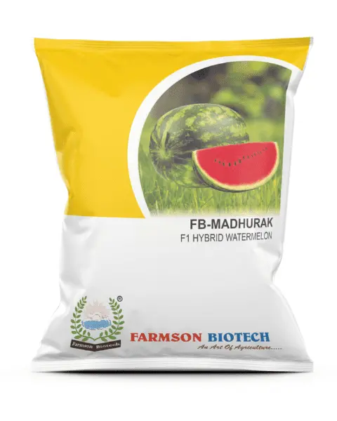 Farmson Watermelon F1 Fb Madhurak (Red, Oblong) Seeds 1