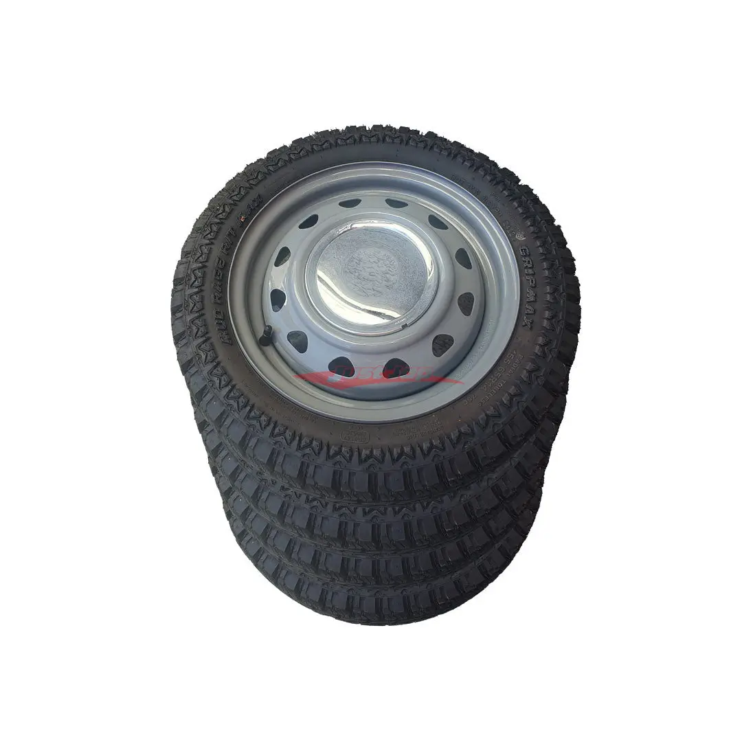 Weds Carrowin Pc-453F Steel Wheel & Tyre Set Fits Daihatsu Hijet S500/510P 1